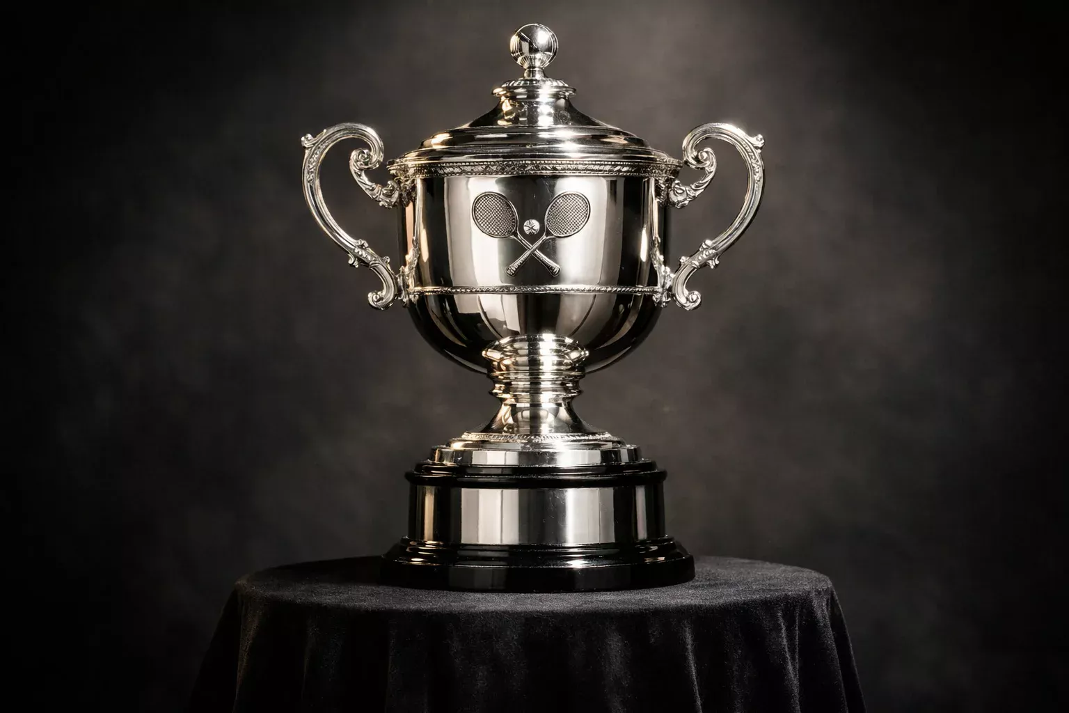 Trofeo de torneo de tenis Grand Slam sobre pedestal